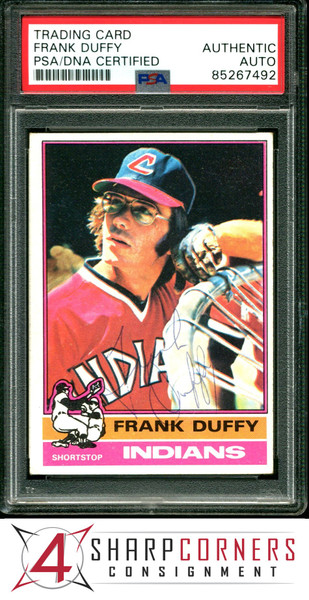 1976 TOPPS TRADING CARD #232 FRANK DUFFY PSA AUTHENTIC DNA AUTO B1000868-492