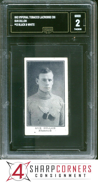 1912 C61 IMPERIAL LACROSSE BLACK & WHITE #13 GUS DILLON GMA 2 X1001073-606