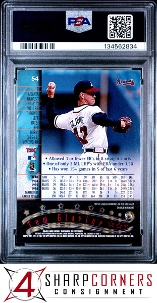 1997 STADIUM CLUB #54 TOM GLAVINE BRAVES HOF PSA 10
