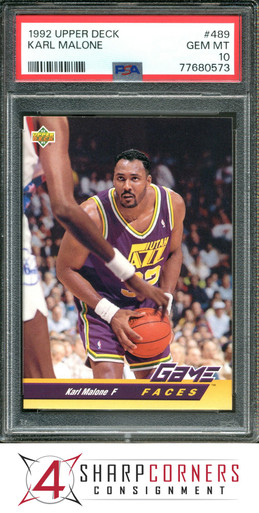 1995 UPPER DECK #166 KARL MALONE JAZZ HOF POP 2 PSA 10 K3457880