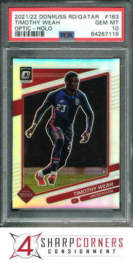 2021 DONRUSS ROAD QATAR OPTIC HOLO PRIZM TIMOTHY WEAH PSA 10