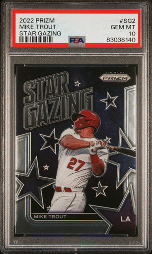 2022 PANINI PRIZM STAR GAZING #SG2 MIKE TROUT POP 1 PSA 