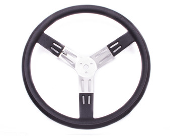 LON52-56811 17in. Steering Wheel Black Alum. Smooth Grip