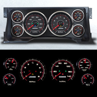 NVG95103-01 Gauge Kit GM Truck 95-98 CFR Red
