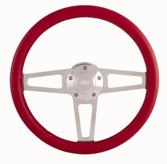 GRT1912-1R Billet T Series Red Wrap ped Steering Wheel