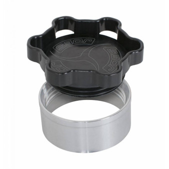 JOE37402 Filler Cap with Weld-In Bung Alum  2in ID Black