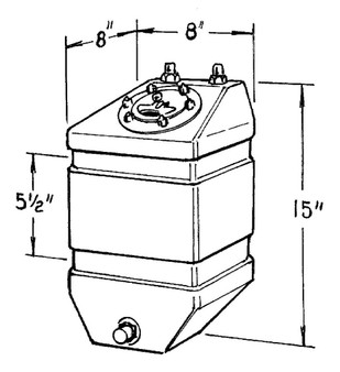 JAZ220-303-01 3-Gallon Pro Drag Fuel Cell