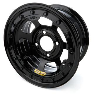 BASL37ST4L Wheel 13X7 4X4.5 4in BS Black D-Hole