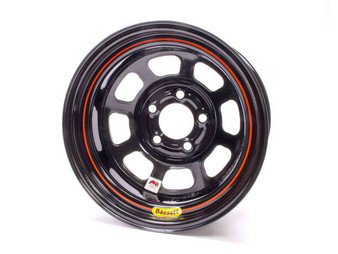 BAS58D54I 15x8 IMCA Wheel D-Hole Black 5x5