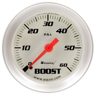 EQUE8256 2.0 Dia Boost Gauge Silver  60psi