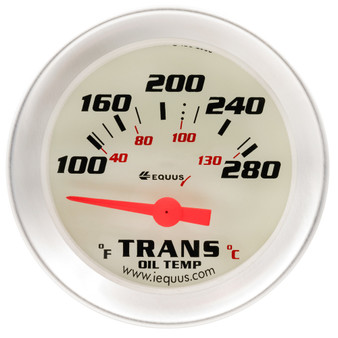 EQUE8241 2.0 Dia Trans Temp Gauge Silver  100-280