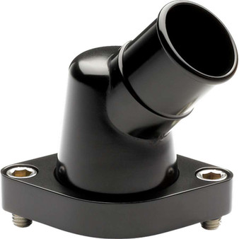 BSPBLK90420 Black Chevy 45 Degree Water Neck