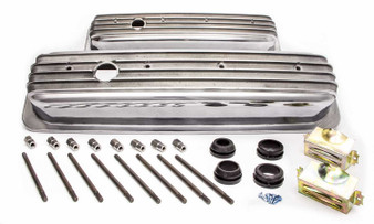RPCR6196 SBC Alum Finned Short Center Bolt V/C Polished
