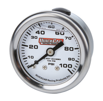 QRP611-90100 Pressure Gauge 0-100 PSI 1.5in Liquid Filled