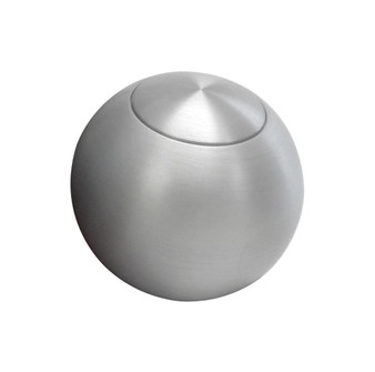 LOKSK-6920 2in Shift Knob Solid Round Brushed w/Button