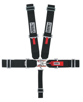 CRW11014 5-Pt Harness Small Latch Blk Wrap Around Pull Dow