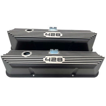 RPCR7683BK Valve Covers Aluminum Tall Ford 428 CID Logo