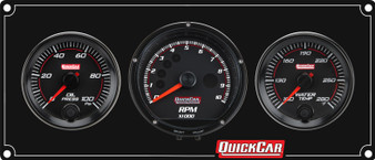 QRP69-2031 Redline 2-1 Gauge Panel OP/WT w/Recall Tach