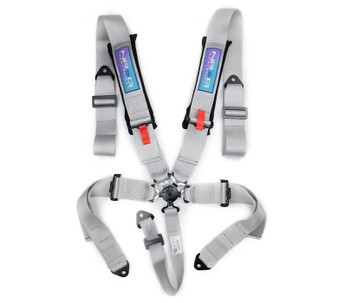 NRGSBH-B6PCSL Harness 5pt Camlock Silver w/Pads SFI 16.1