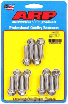 ARP400-1111 S/S Header Bolt Kit - 3/8 x 1.00 UHL (12)