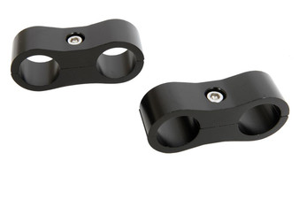RUS654303 6an Hose Separator - 2pk Black Anodized