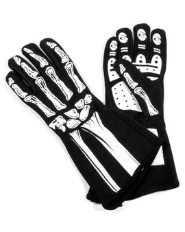 RJS600080139 Double Layer White Skeleton Gloves X-Large