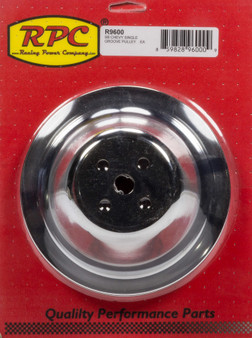 RPCR9600 Chrome Steel Water Pump Pulley SBC Short 7.1 Dia