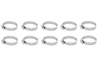 VIB12158 S.S. Worm Gear Clamps 4.56in to 5.51in 10 Pack
