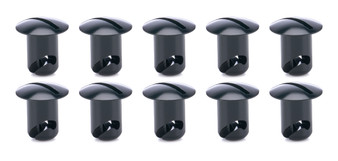 TIP8132 Oval Head Buttons .450 Long Black 10 Pack