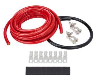 ALL76111 Battery Cable Kit 2 Ga. 1 Battery All Black