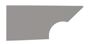 FIV34001-27351-GR Qtr Panel High Impact Plastic Gray Right