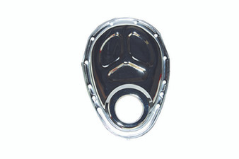 SPC7122 SBC Steel Timing Chain Cover Chrome