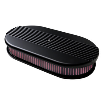 BSPBLK15650 Air Cleaner Dual Quad Ribbed Black