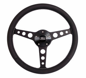 GRT1927 Classic Series Blk Wheel Ford Logo/Install Kit