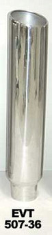 PYPEVT507-36 Exhaust Stack 5in x 7in 36in L Polished