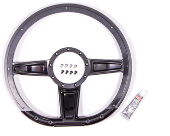 BSPBLK29402 Steering Wheel Camber D-Shaped 14in Black