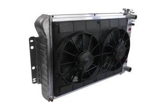 DEW32-6139022A Radiator w/Fans Camaro 67-69 LS Auto Trans Raw
