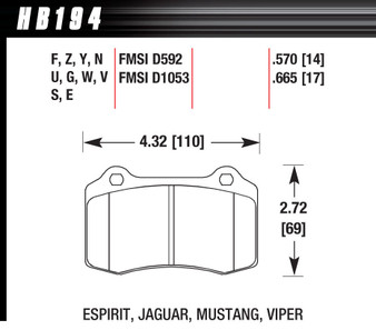 HAWHB194Z570 Performance Street Brake Pad (4)