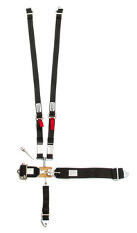 HRH51100 5-Pt Harness System Hans LL Ratchet Adj Black