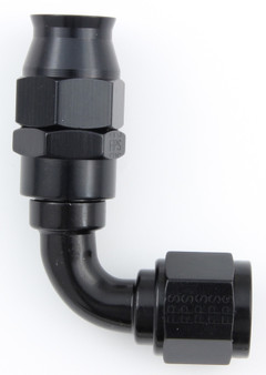 FRG689008-BL Hose Fitting #8 90 Deg PTFE Black