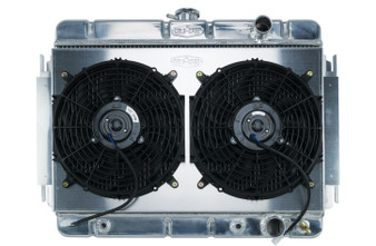 CCRCHE541AK 64-65 Chevelle Radiator & Dual 12in Fan Kit AT