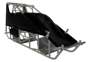 TXRSC-CH-1001872HOPT17 Sprint Car Kit B X-Wedge Black Inside Rail Body