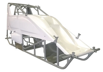 TXRSC-CH-1001872HOPT18 Sprint Car Kit B X-Wedge White Inside Rail Body