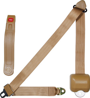 ALL98118 Seat Belt Retractable 3pt Tan