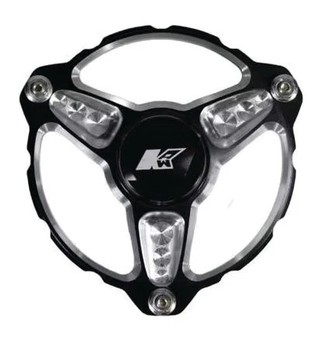 KAW10P3-LH Front Hub 3 Pin Micro LH w/Bearing Black