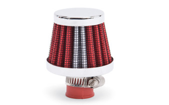 EDE43511 Valve Cover Breather 10mm Inlet Red/Chrome