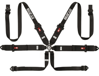 SCO04818RH1NR Harness 6-Pt 3in to 2in Hans Steel Black