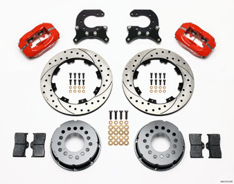 WIL140-2112-DR Brake Kit Rear Chevy 12- Bolt Billet Caliper Red