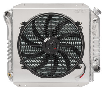 CCRFOT574A-1K 66-77 Bronco Radiator 1in Tubes 16in Fan