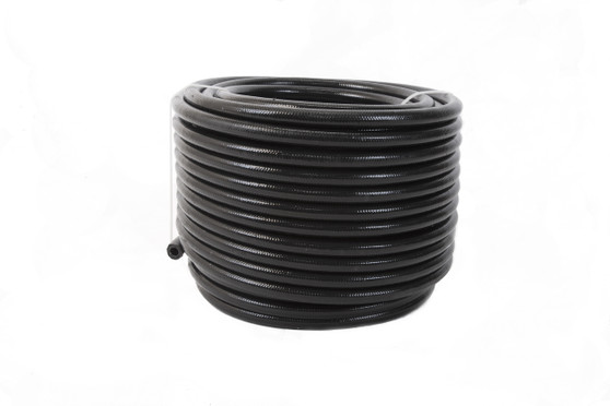 AFS15337 8an PTFE S/S Braided Hose 20ft Black Jacketed